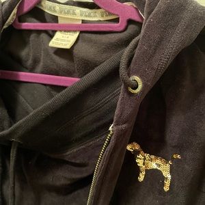 Black Pink Victoria’s Secret Velour jumpsuit set